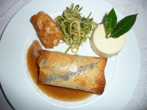 Brick au bœuf et ses légumes